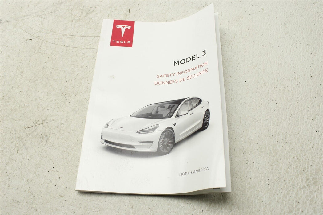 2021 Tesla Model 3 Safety Information Booklet Manual Factory OEM 17-21