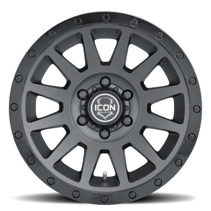 ICON Compression Fits 18x9 6x5.5 0mm Offset 5in BS 106.1mm Bore Double Black