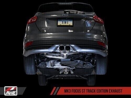 AWE 3020-32034 Tuning for Ford Focus ST Track Edition C/B Exhaust-Silver Tips