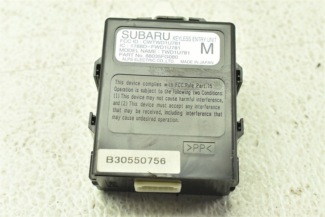 2008-2014 Subaru Impreza WRX Keyless Entry Unit Module 88035FG080 08-14