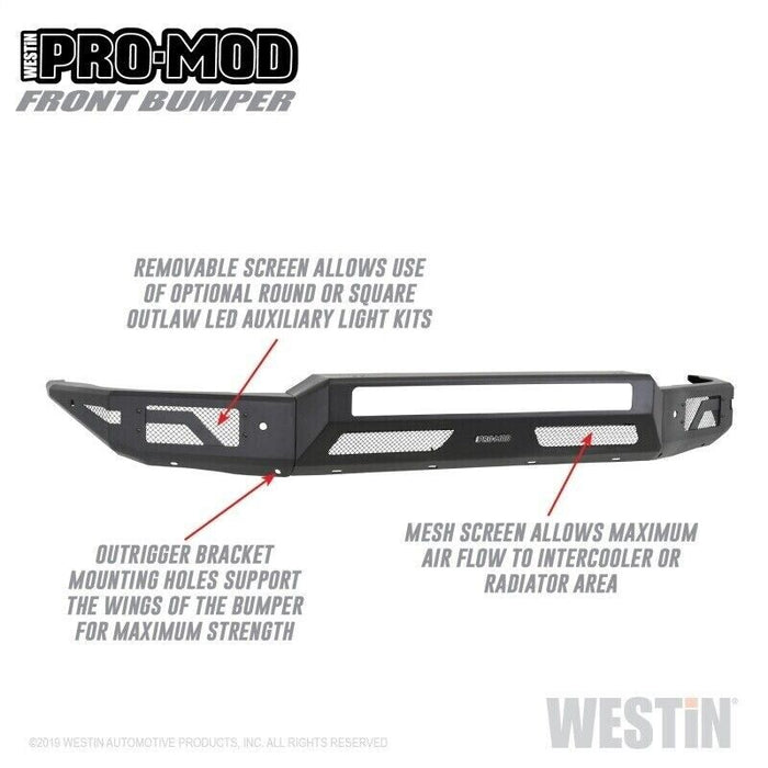 Westin 58-41165 Pro-Mod Front Bumper For 2015-2019 Chevy Silverado 2500 HD