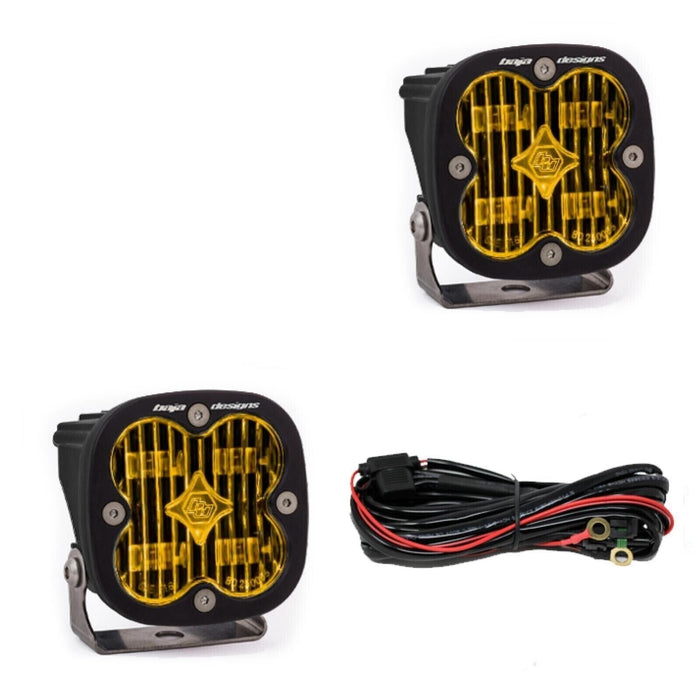 Baja Designs 257815 Pair of Amber Waterproof LED Wide Cornering Squadron SAE