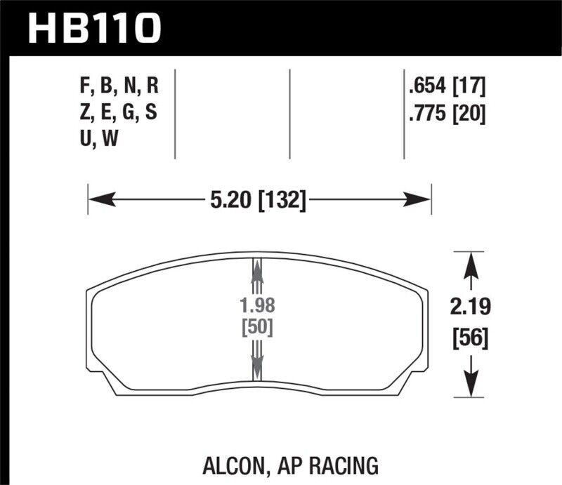 Hawk Performance HB110U.654 DTC-70 Disc Brake Pad