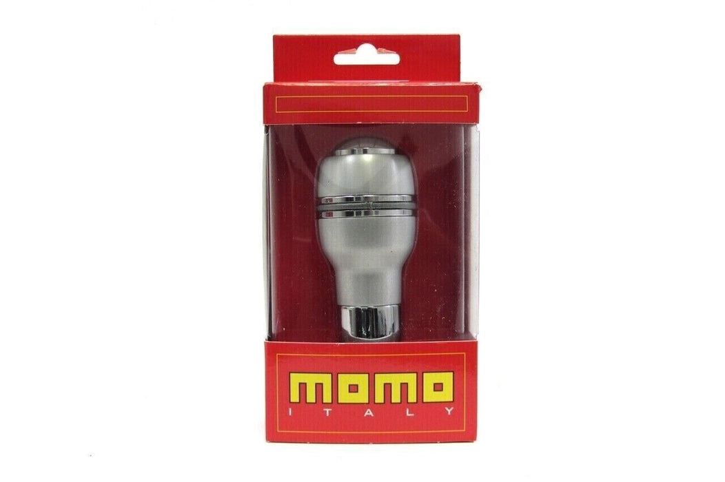 MOMO Automatic Aluminum Shift Knob Silver Chrome collar Auto Trans AUTOALU