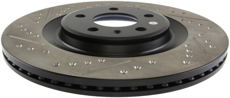 Disc Brake Rotor-Sport Cross-Drilled and Slotted Rear Right Stoptech 127.33137R