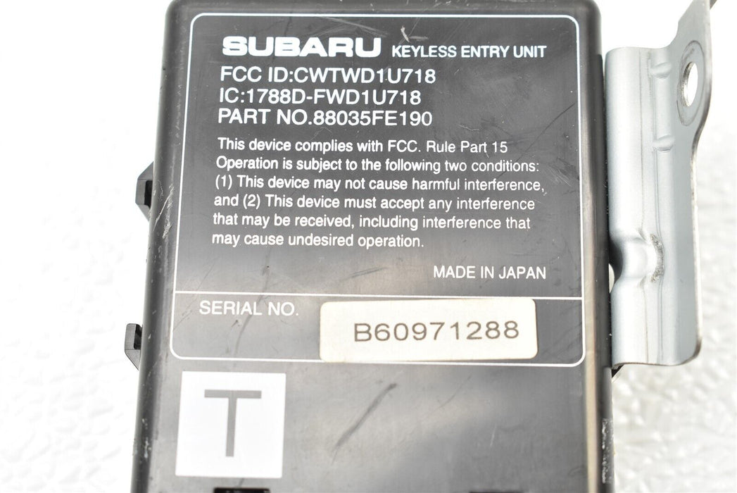 06 07 Subaru Impreza WRX STI Keyless Entry Box Module Unit 2006 2007 88035FE190