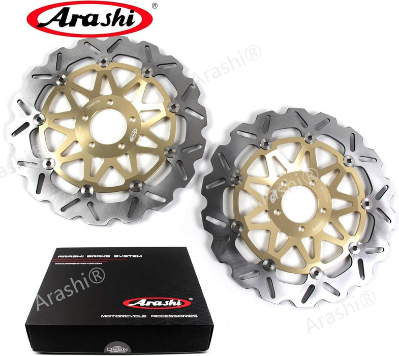 Arashi Front Rear Brake Disc Rotors for Kawasaki Ninja ZX12R  ZX-12R ZX 12R Gold