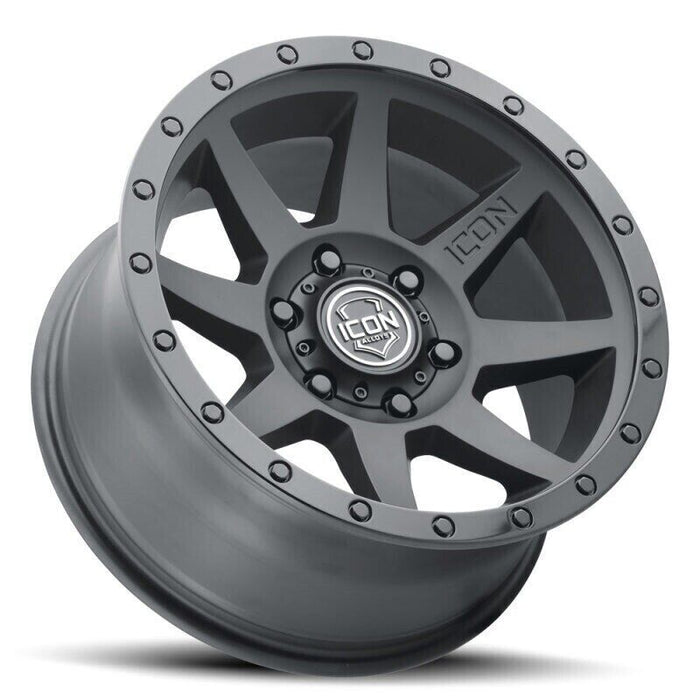 ICON Rebound 17x8.5 6x5.5 0mm Offset 4.75in BS 106.1mm Bore Double Black