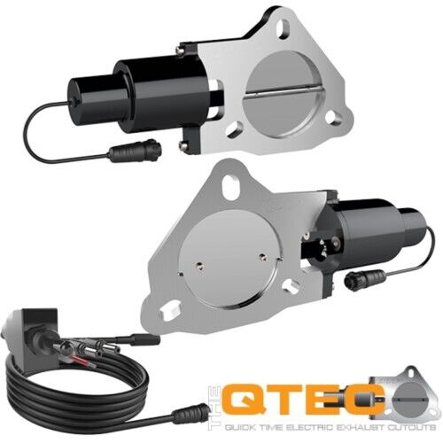 QTP Dual 3.00 Inch Electric Cutout Valves Dual Toggle Switch QTEC60