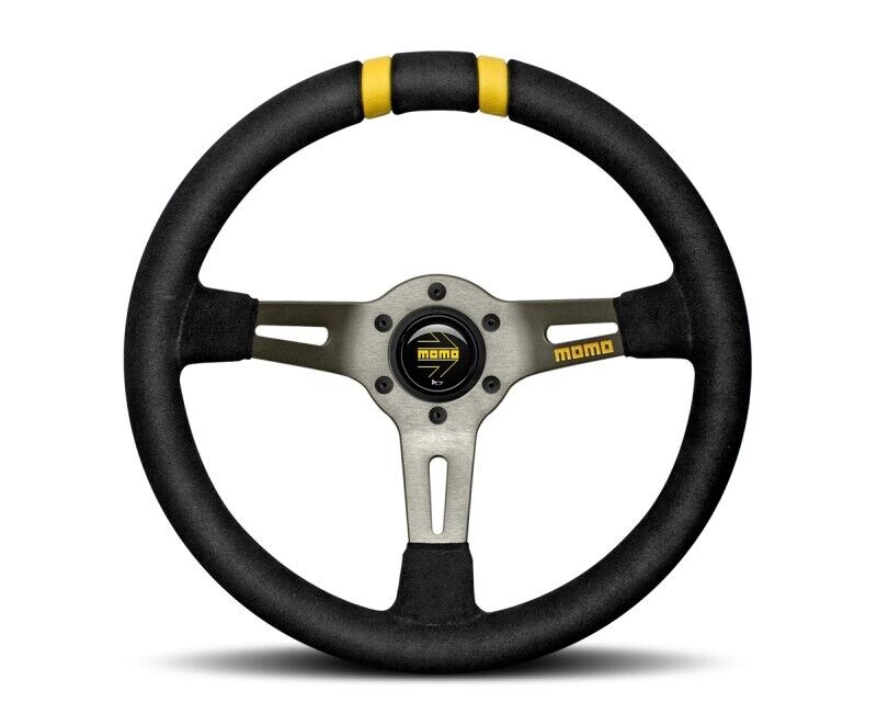 Momo MODDRIFT Steering Wheel 330 mm -  Black Suede/Anth Spokes/2 Stripes