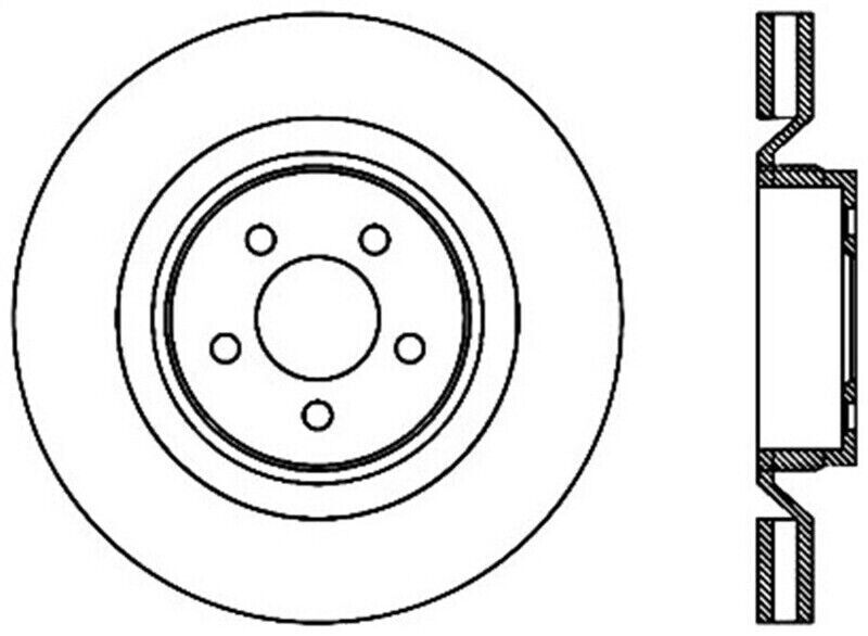 StopTech 127.63063R Sport Cross-Drilled And Slotted Disc Brake Rotor