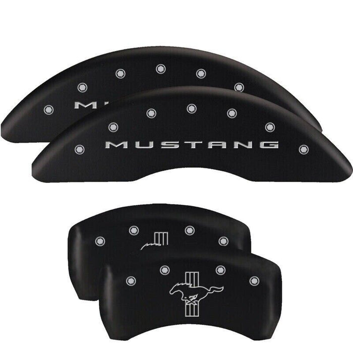 MGP Front/Rear Caliper Covers-Gloss Black, Ford Mustang; 10202SMB2BK