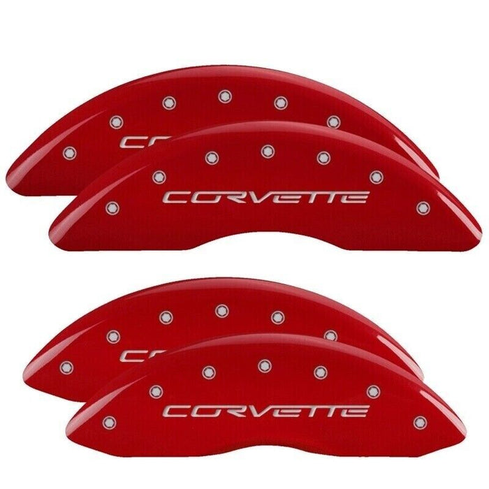 MGP Red Aluminum Caliper Covers For 06-13 Chevrolet Corvette Grand Sport / Z06