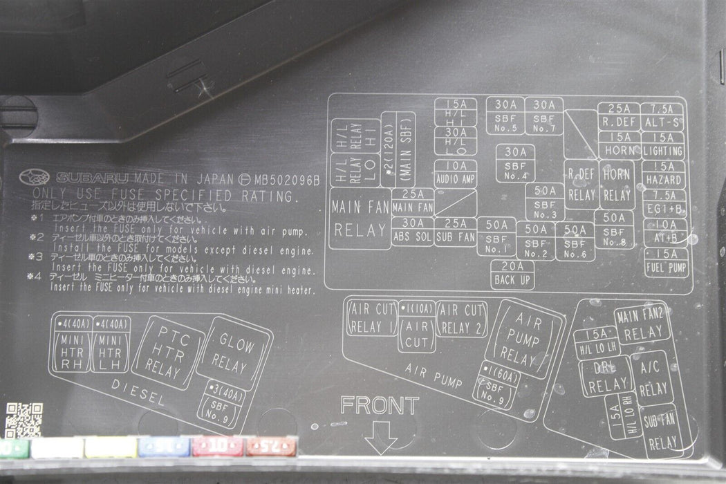 2009 Subaru WRX STI Fuse Cover Trim Panel Assembly Factory OEM 08-14