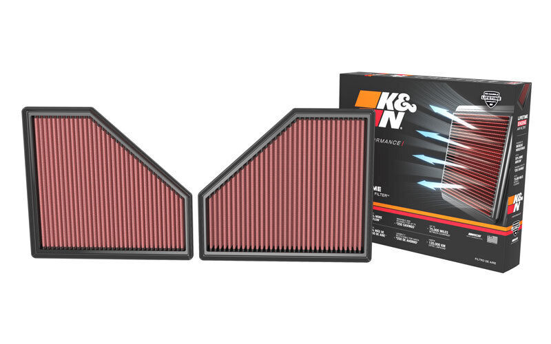 K&N 33-3171 Hi-Flow Air Intake Drop In Filters for 2021-2024 BMW M3 M4