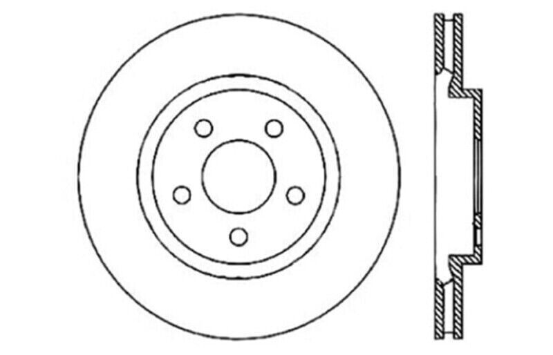 StopTech 127.63062R Sport Drilled & Slotted Rear Right Disc Brake Rotor