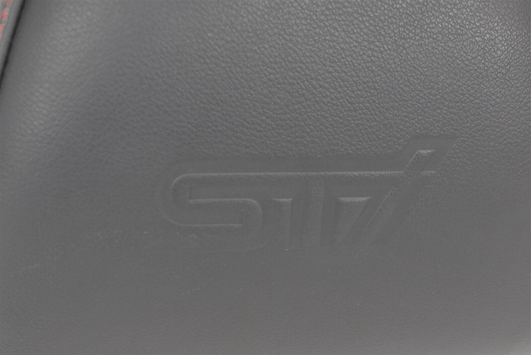 2015-2019 Subaru WRX STI Seat Head Rest Front Leather Red Stitching OEM 15-19