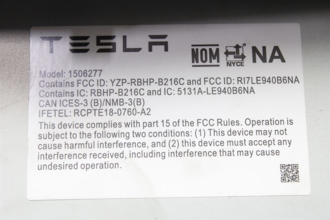 2021 Tesla Model 3 Media Controller Computer Control Module 1506277 OEM 17-21