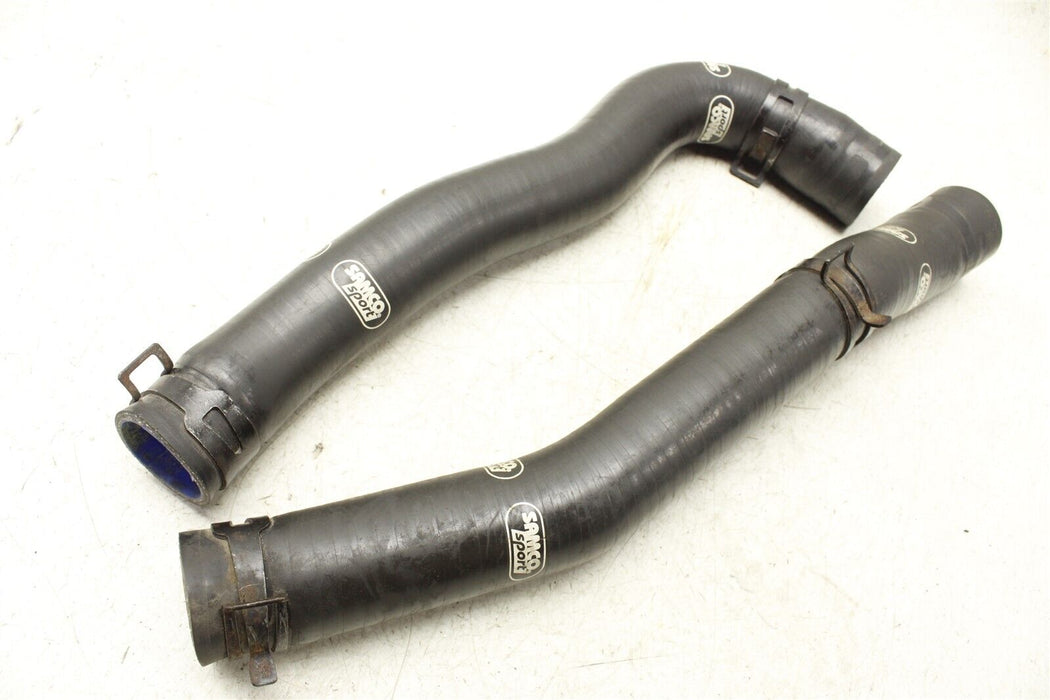 Black Samco Upper Radiator Coolant Hoses For Mitsubishi Evolution X 2008-2015