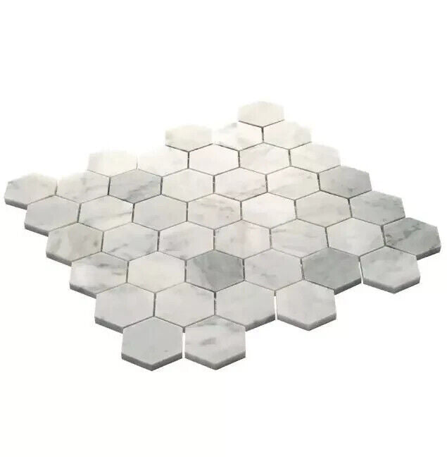 Daltile Restore Mist Honed 12in x 12in Marble Mosaic Tile Backsplash Floor Wall