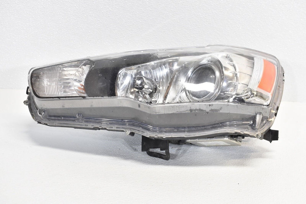 08-15 Mitsubishi Evolution X Driver Headlight Damaged Tabs Left Xenon 2008-2015