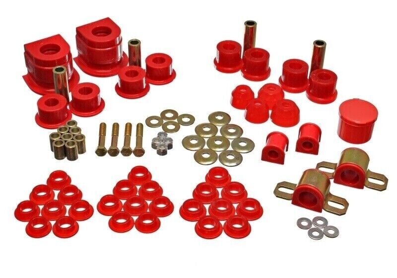 Energy Suspension Front/Rear Master Bushing Set Red For 86-91 Mazda RX-7