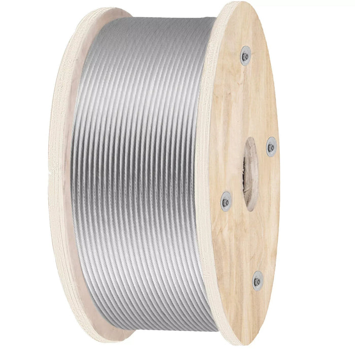 VEVOR T316 500ft Stainless Steel Wire Rope Cable, 3/16", 1x19 Cable Railing