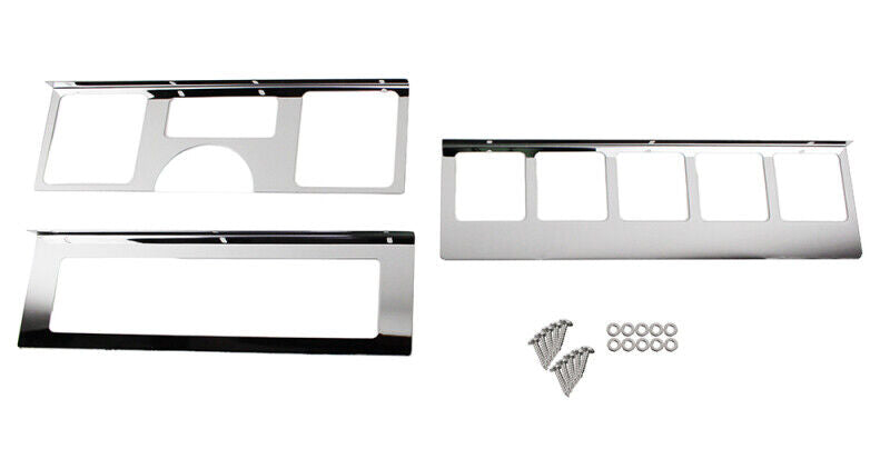 Kentrol Fits 87-95 Jeep Wrangler YJ Dash Overlay Set (3 Pieces) - Polished