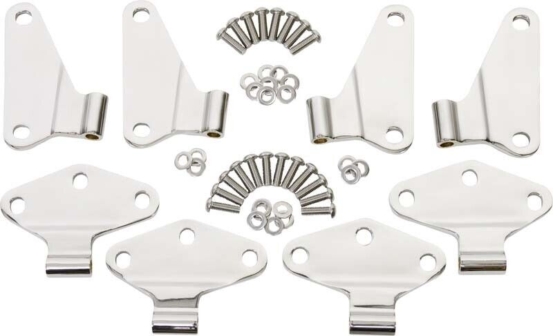 Kentrol Fits 07-18 Jeep Wrangler JK Body Door Hinge Set 8 Pieces 4 Door -