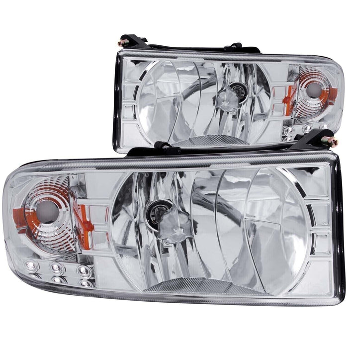 ANZO 111206 Crystal Headlight Set For 1994-2001 Dodge Ram