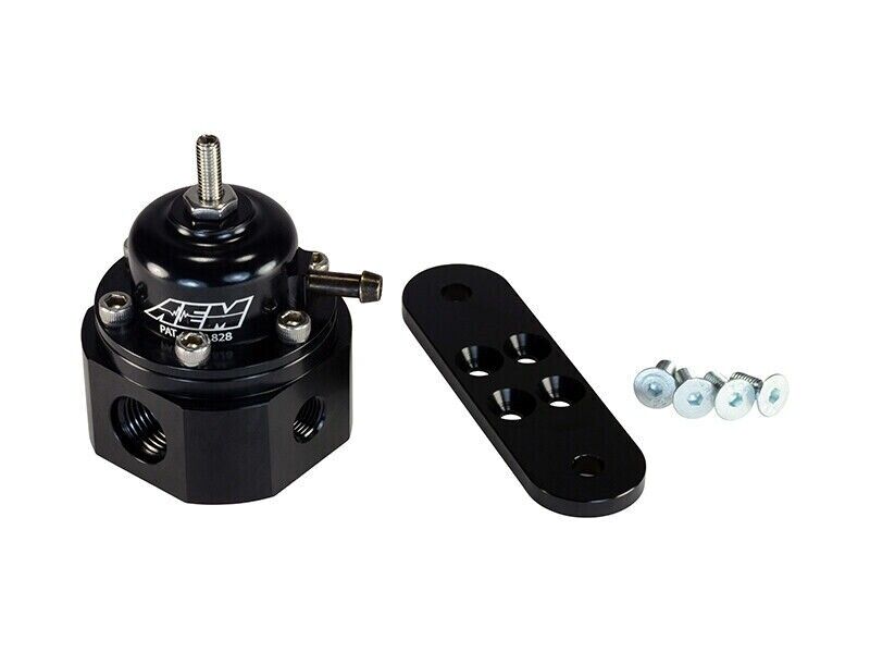 AEM Universal Black Anodized Adjustable Fuel Pressure Regulator 25-302BK