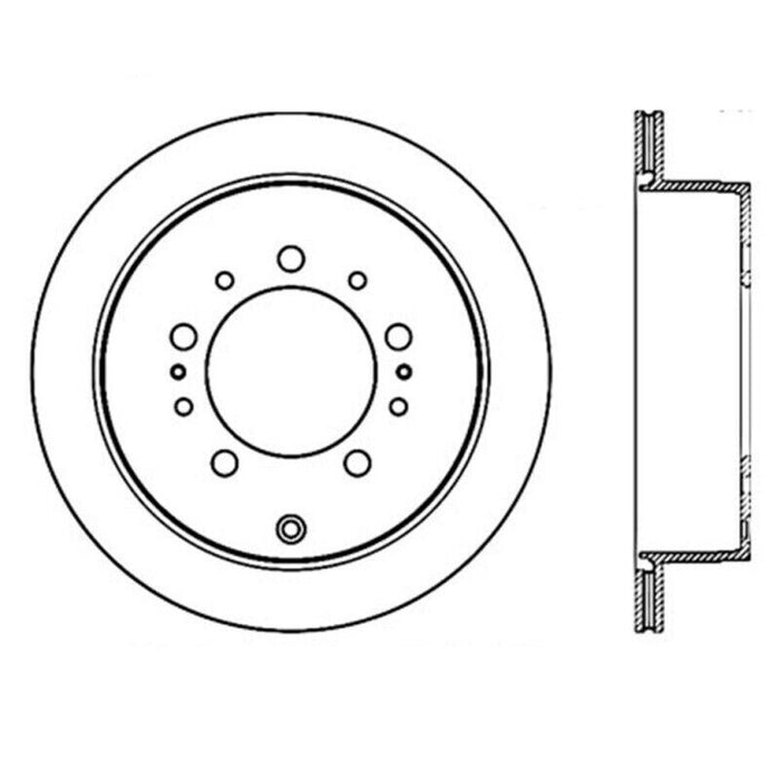 StopTech 127.44157L Sport Drilled & Slotted Rear Left Disc Brake Rotor