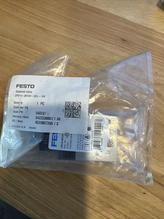 NEW Festo CPE14-M1CH-3GL-1/8 550247 Solenoid Valve