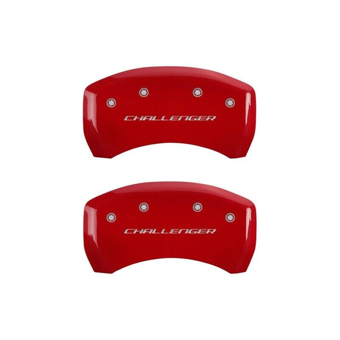 MGP Front/Rear Caliper Covers-Red For Challenger; 12162SCLBRD