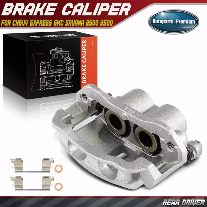 Brake Caliper w/ Bracket for Chevy Express GMC Savana 2500 3500 03-19 Rear Left