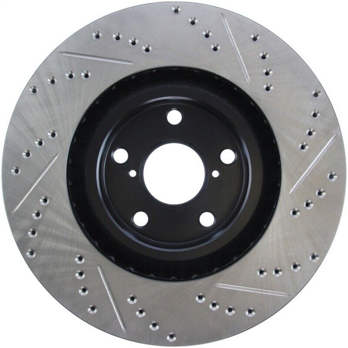 StopTech 127.44104R Sport Cross-Drilled And Slotted Disc Brake Rotor Fits Supra