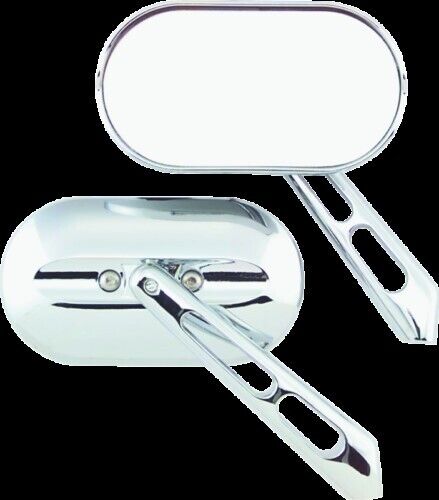 Kuryakyn 1428 Chrome Magnum Small Flat Glass Mirrors for all Harley Models 65-20