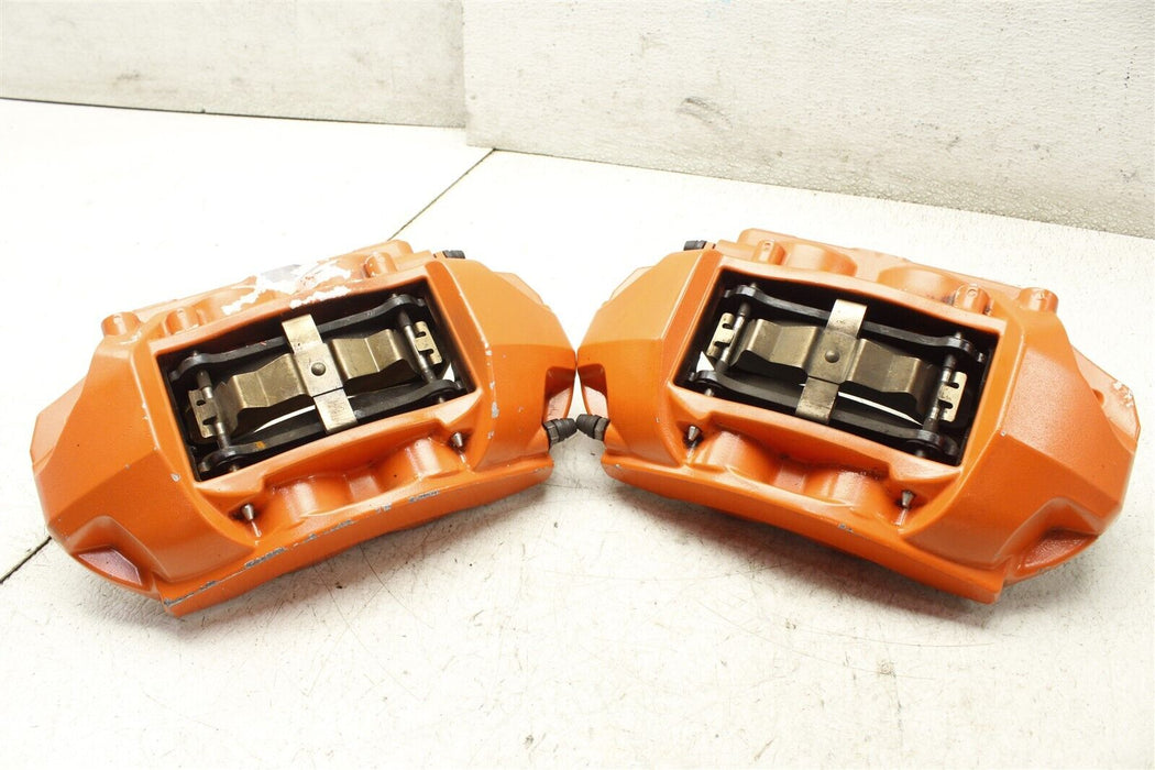 2021 Tesla Model 3 Front Brembo Caliper Set Factory OEM Painted Orange 17-21