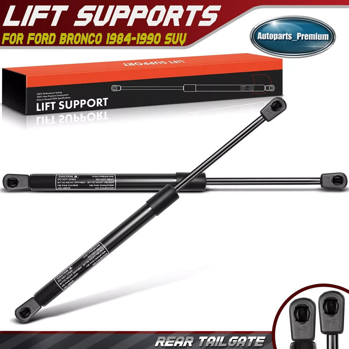 Set of 2 Tailgate Hatch Lift Supports Shock Struts for Ford Bronco 1984-1990 SUV