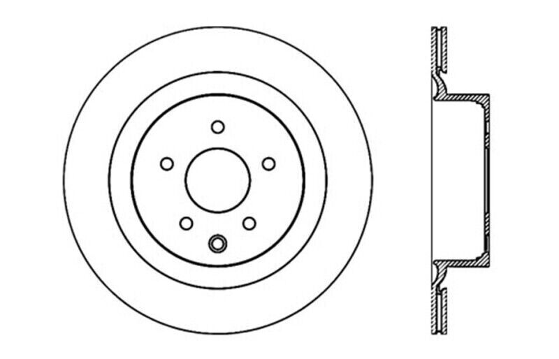 StopTech 127.42101R Sport Cross-Drilled And Slotted Disc Brake Rotor