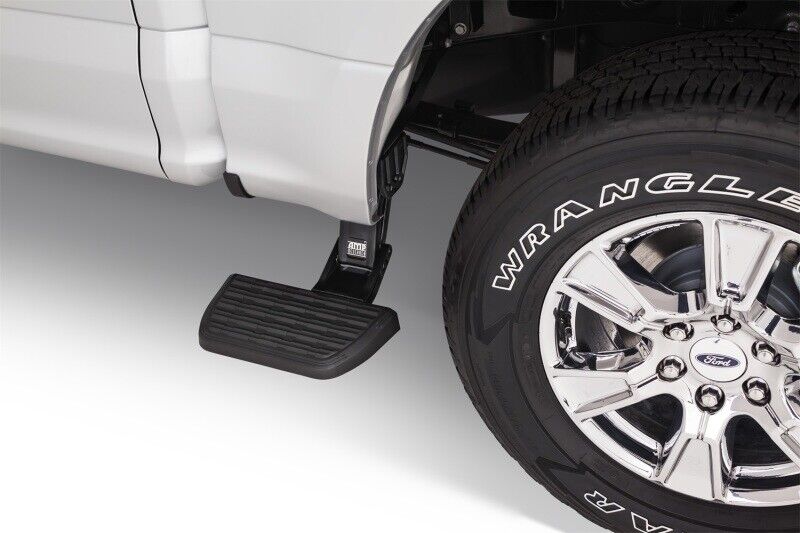 AMP 75312-01A BedStep Black Retractable Flip Down Bumper Step for 15-20 F150