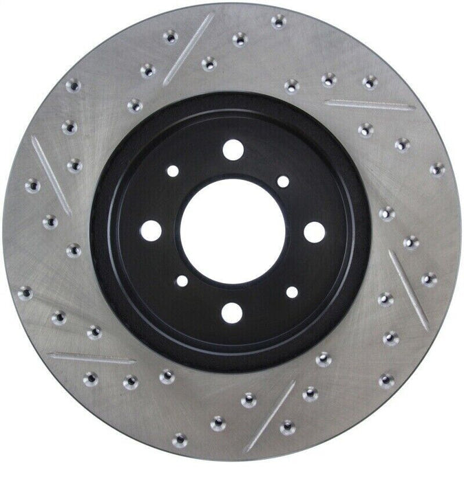 StopTech 127.40021L Sport Cross-Drilled And Slotted Disc Brake Rotor