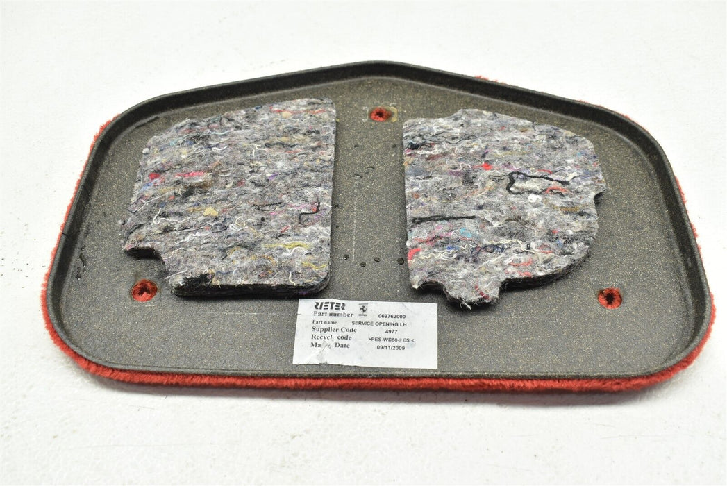 2010 Ferrari California Left Carpet Pad Service Opening Red 069762000