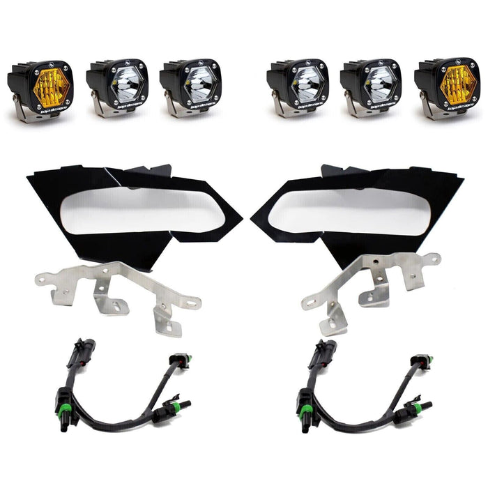 Baja Designs S1 Triple LED Clear/Amber Headlight Kit for 17+ Can-Am Maverick X3