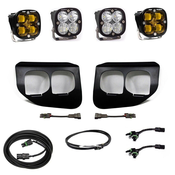 Baja Designs 447737 Dual Fog Pocket Kit w/Squadron Amber For F-250/ F-350 20-21