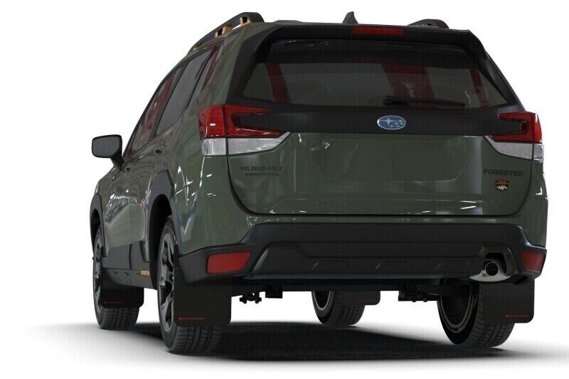 Rally Armor MF82-UR-BLK/WH Black Mud Flap/White Logo Fits 2022 Subaru Forester