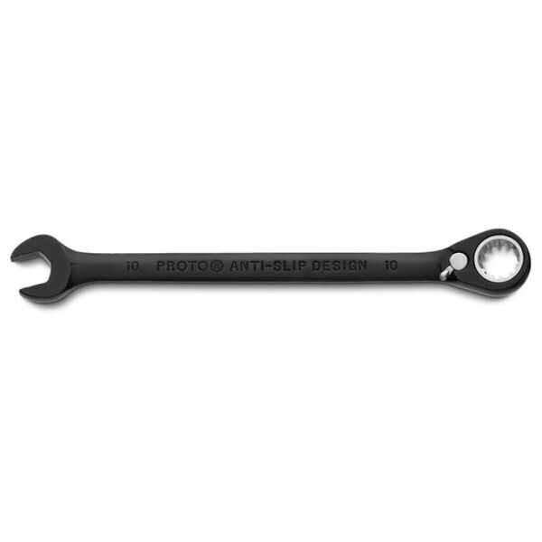 Proto Combination Reversible Ratcheting Wrench 10mm Spline Black Chrome JSCVM10