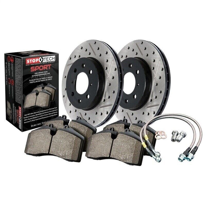 StopTech Sport Drilled & Slotted 1-Piece Rear Brake Kit For 97-01 Honda Prelude