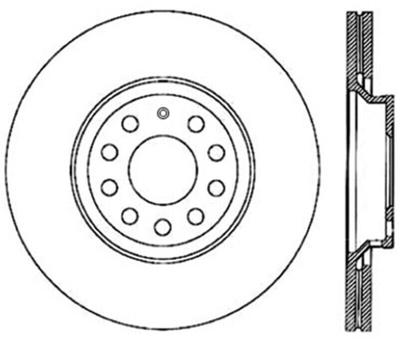 StopTech 128.33113L Sport Cross Drilled Rear Left Disc Brake Rotor