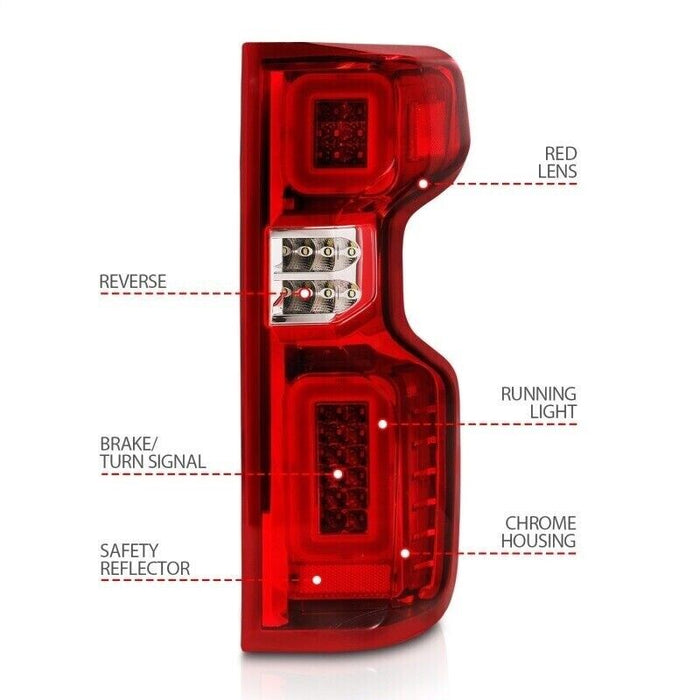 Anzo USA 311416 Tail Light Assembly Fits 19-21 Chevy Silverado Full